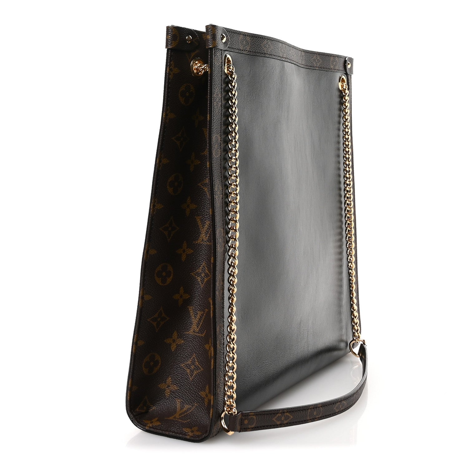 Louis Vuitton Calfskin Monogram Nova Vibe MM Black 3 of 10