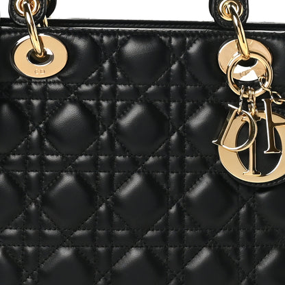 Christian Dior Lambskin Cannage Medium Lady Dior Black 8 of 10