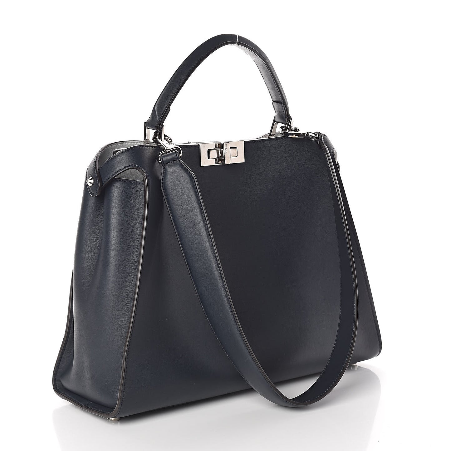 Vitello Tahiti Burro Large Peekaboo Iconic Essentially Satchel Blue Notte Grigio Perla