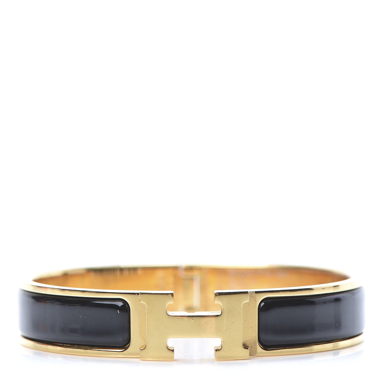 Hermes Enamel Narrow Clic Clac H Bracelet PM Black 1 of 6