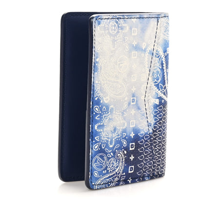 Louis Vuitton Cowhide Monogram Bandana Pocket Organizer Blue 3 of 8