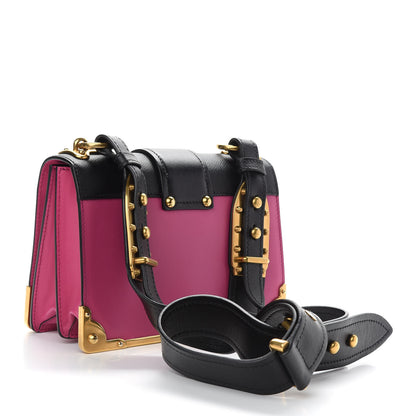 Prada City Calf Saffiano Cahier Bag Fuxia Black 3 of 8