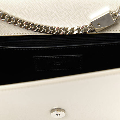 Saint Laurent Grain De Poudre Small Monogram Kate Satchel Blanc Vintage 8 of 10