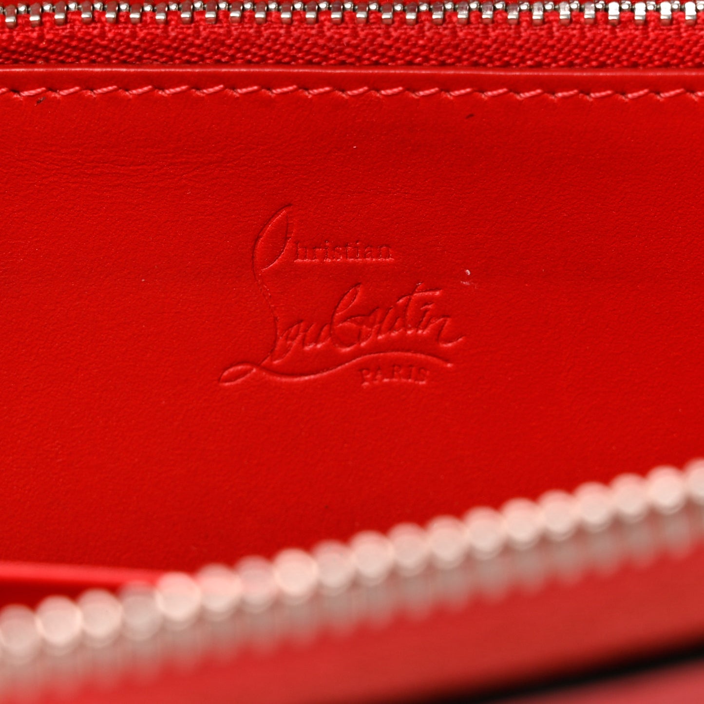 Calfskin Empire Panettone Spiked Zip Around Wallet Begonia