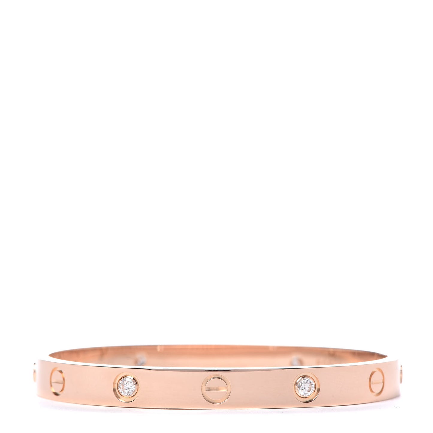 18K Pink Gold 4 Diamond LOVE Bracelet 16