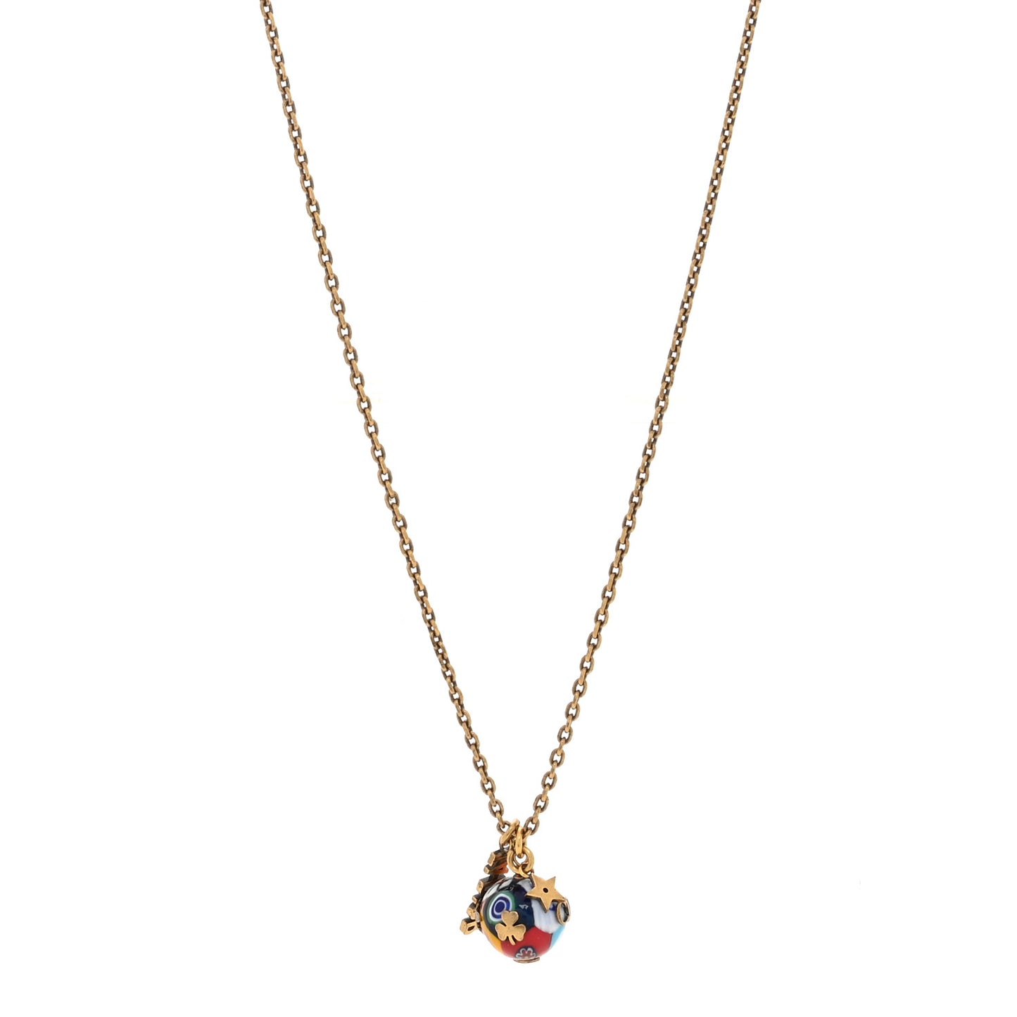 Metal J'adior D-Murrine Necklace Aged Gold Multicolor