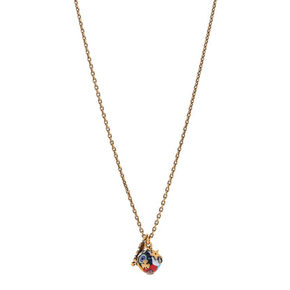 Christian Dior Metal J'adior D-Murrine Necklace Aged Gold Multicolor 1 of 4