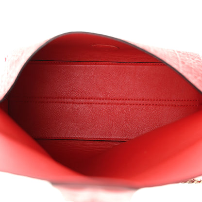 Loewe Goatskin Embossed Avenue Shoulder Bag Red 5 of 9