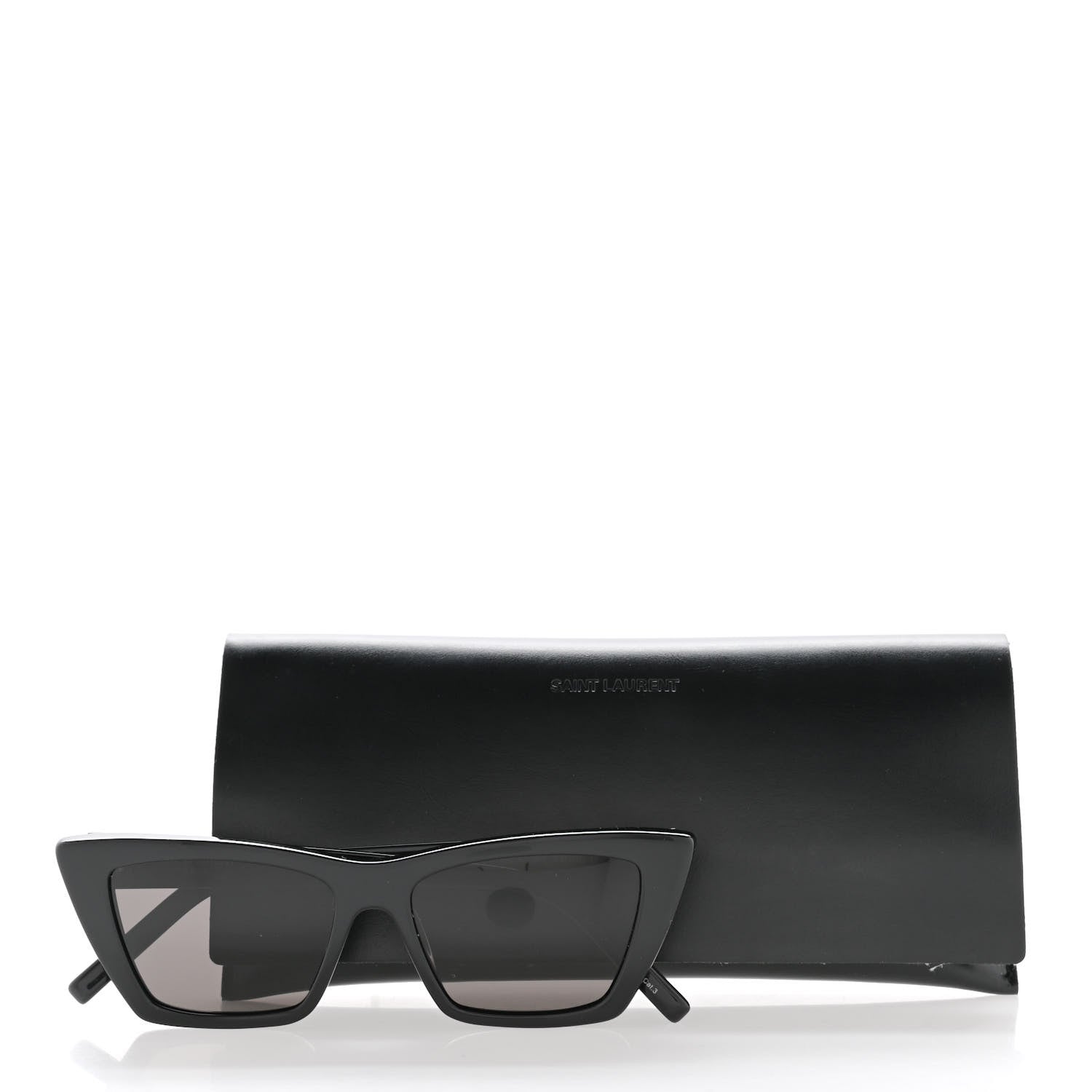 Saint Laurent Acetate Mica Cat Eye Sunglasses SL 276 Black 8 of 8