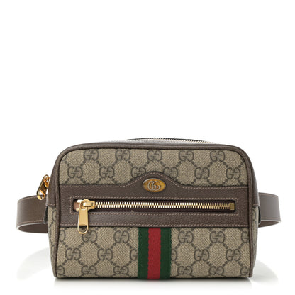 Gucci GG Supreme Monogram Web Small Ophidia Belt Bag 85 34 Dark Brown 1 of 17