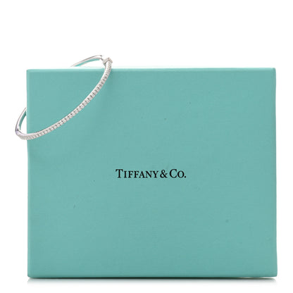 Tiffany 18K White Gold Diamond Metro Bangle Bracelet 4 of 4