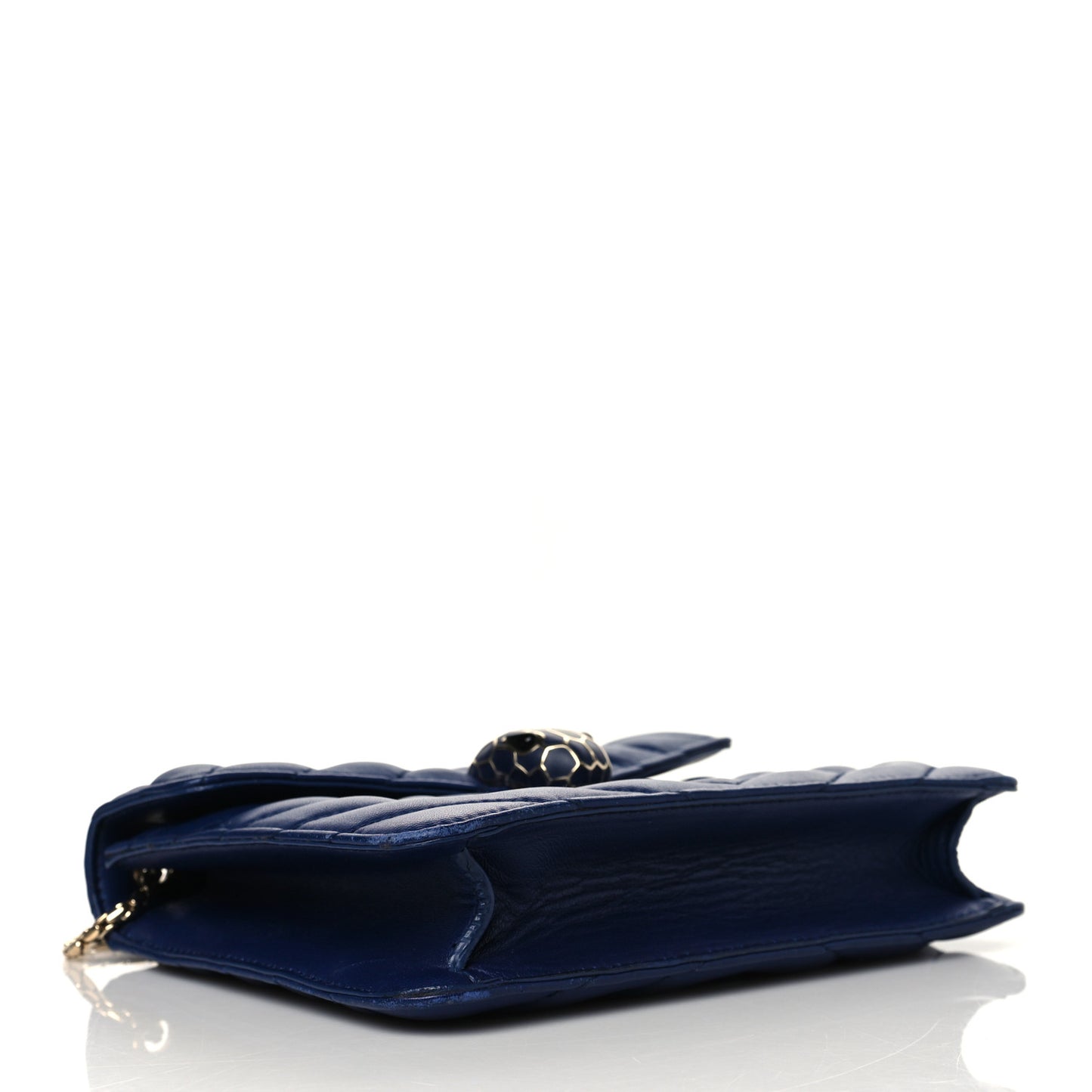 Calfskin Quilted Serpenti Forever Shoulder Bag Navy