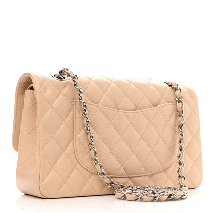 Chanel Caviar Quilted Medium Double Flap Beige 3 of 14
