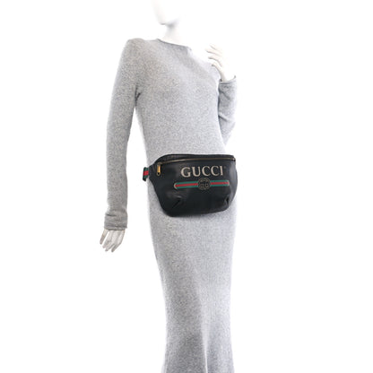 Gucci Grained Calfskin Logo Belt Bag Black 2 of 10