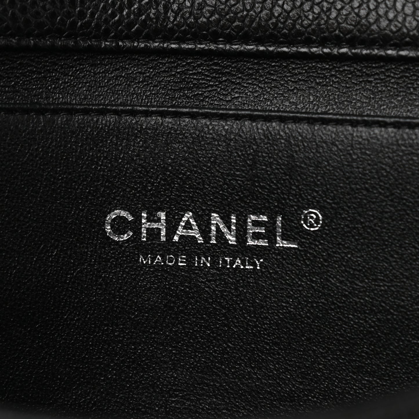 Caviar Quilted Clutch With Chain Flap Black