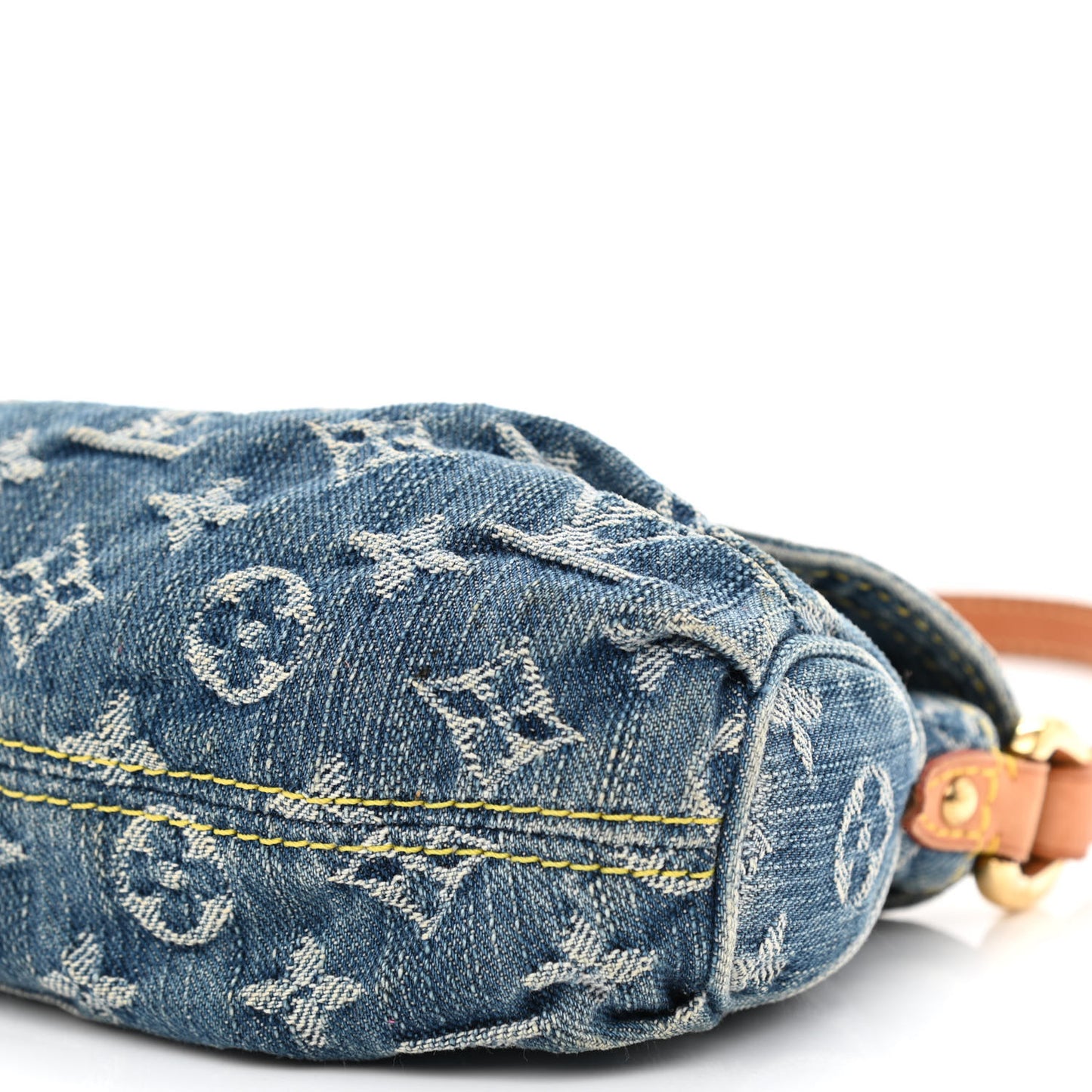 Monogram Denim Mini Pleaty Blue