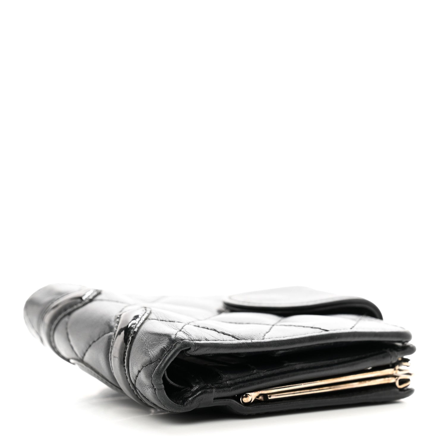 Chanel Calfskin Quilted Cambon Bi-Fold Wallet Black 4 of 12