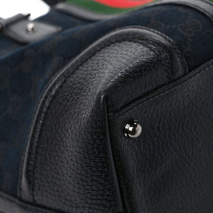 Gucci Monogram Web Treasure Boston Tote Black 10 of 11