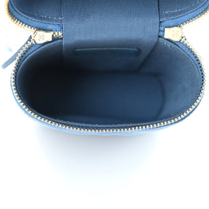 Chanel Caviar Quilted Phone Holder With Chain Blue 4 of 4