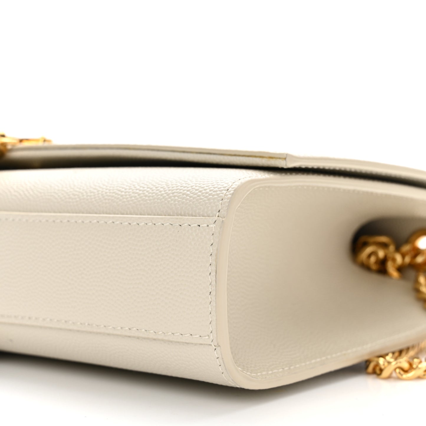Grain De Poudre Calfskin Medium Classic Monogram Kate Tassel Satchel Crema Soft