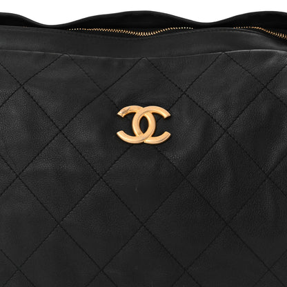Chanel Calfskin Quilted Large Daily Hobo Black 8 of 10