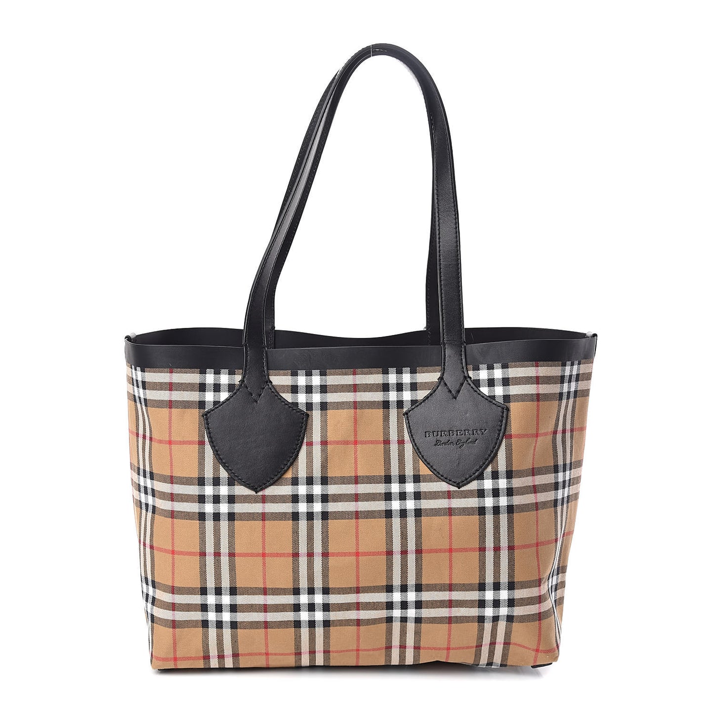 Vintage Check Medium The Giant Reversible Tote Antique Yellow Bright Red