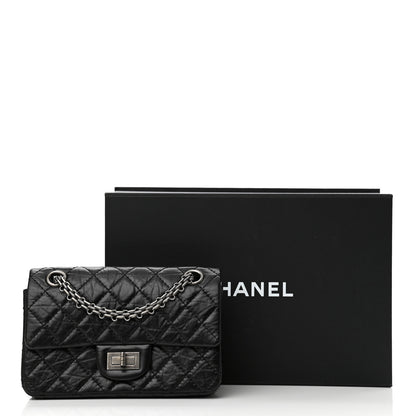 Chanel Aged Calfskin Quilted 2.55 Reissue Mini Flap Black 11 of 11
