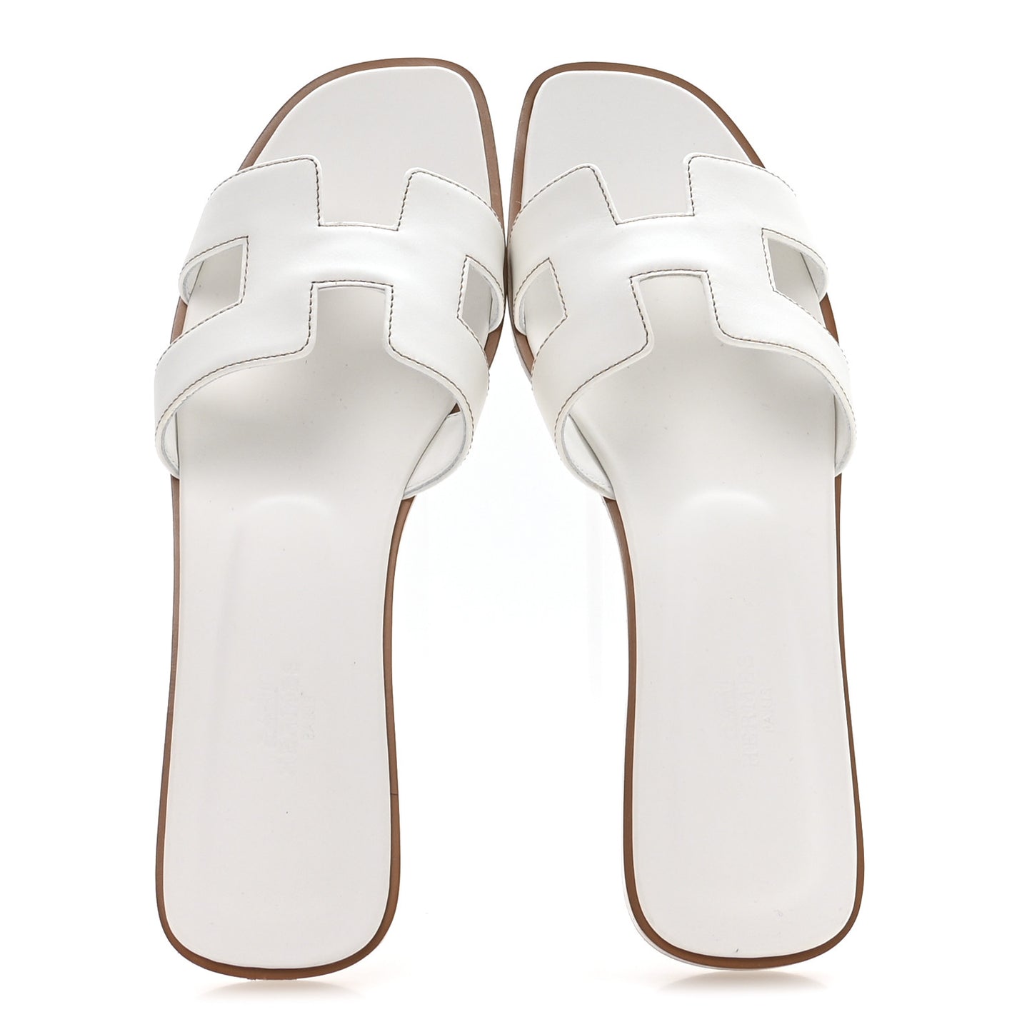 Box Calfskin Oran Sandals 39.5 White