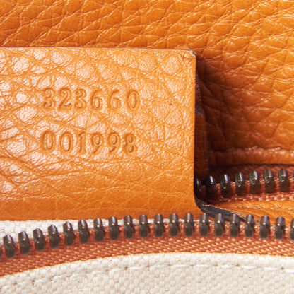 Gucci Cellarius Calfskin Medium Bamboo Shopper Tote Orange 9 of 9