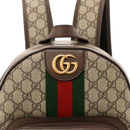 Gucci GG Supreme Monogram Calfskin Web Small Ophidia Day BackpacK Beige Ebony New Acero 8 of 11