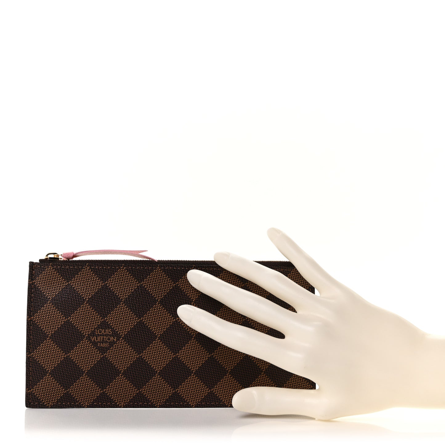 Damier Ebene Studded Felicie Chain Wallet Zippered Insert