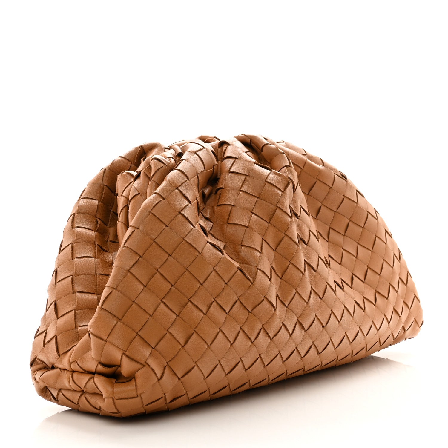 Bottega Veneta Nappa Maxi Intrecciato The Pouch Oversized Clutch Caramel 3 of 7