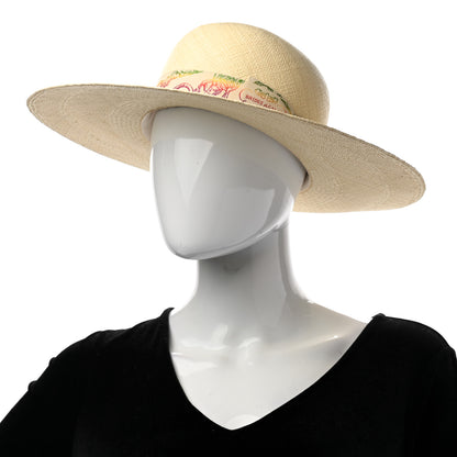 Hermes Straw Panama Brisa Brides De Gala Hat 58 Naturel Multicolore 2 of 9