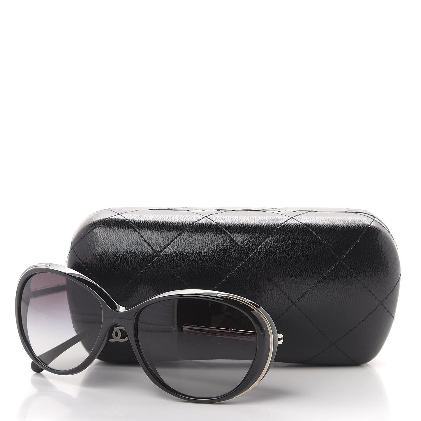 Acetate Butterfly CC Sunglasses 6037 Black