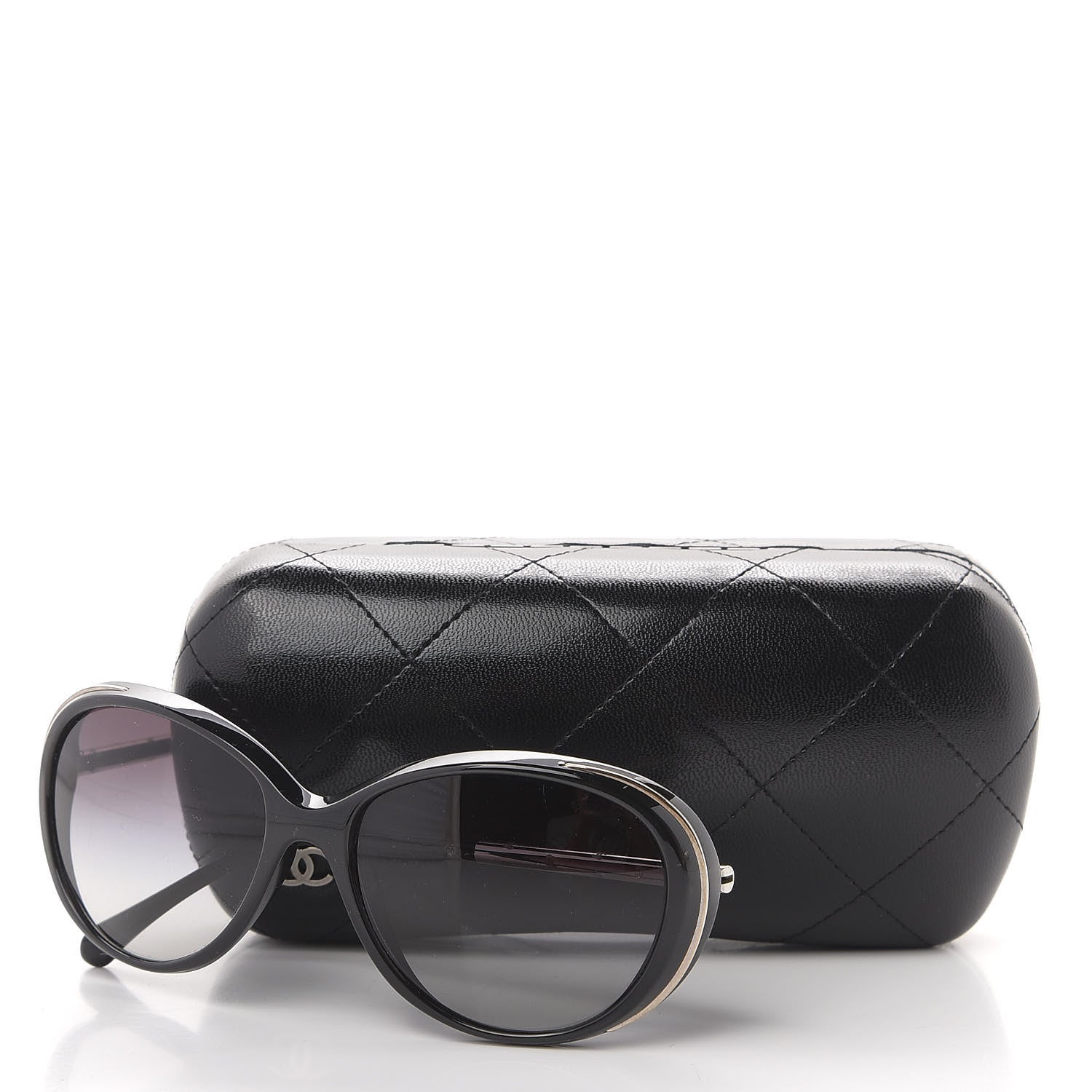 Chanel Acetate Butterfly CC Sunglasses 6037 Black 7 of 7