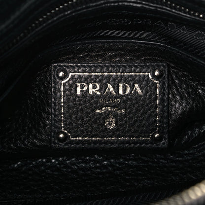 Prada Vitello Daino Shopping Satchel Black 6 of 9