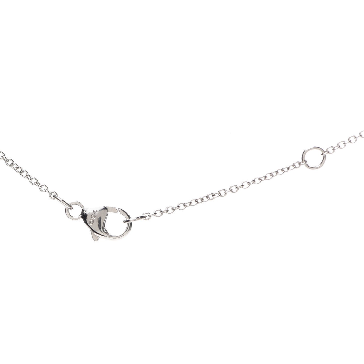 18K White Gold Blue Sapphire Diamond Evil Eye Necklace