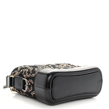 Chanel Sequin Calfskin Small Gabrielle Hobo Black Gold 4 of 9