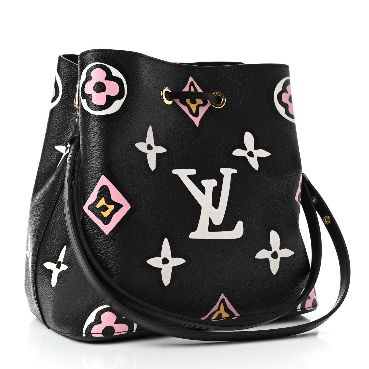 Louis Vuitton Monogram Giant Wild At Heart Neonoe MM Black 2 of 4