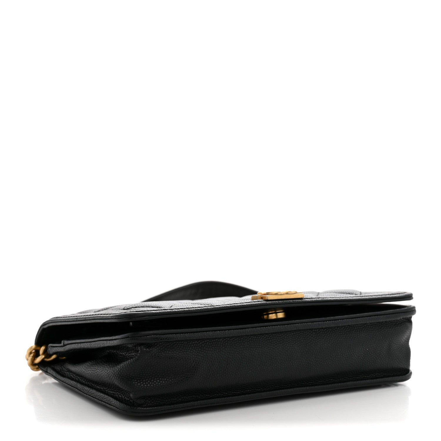 Chanel Caviar Quilted Boy Wallet On Chain WOC Black 4 of 11
