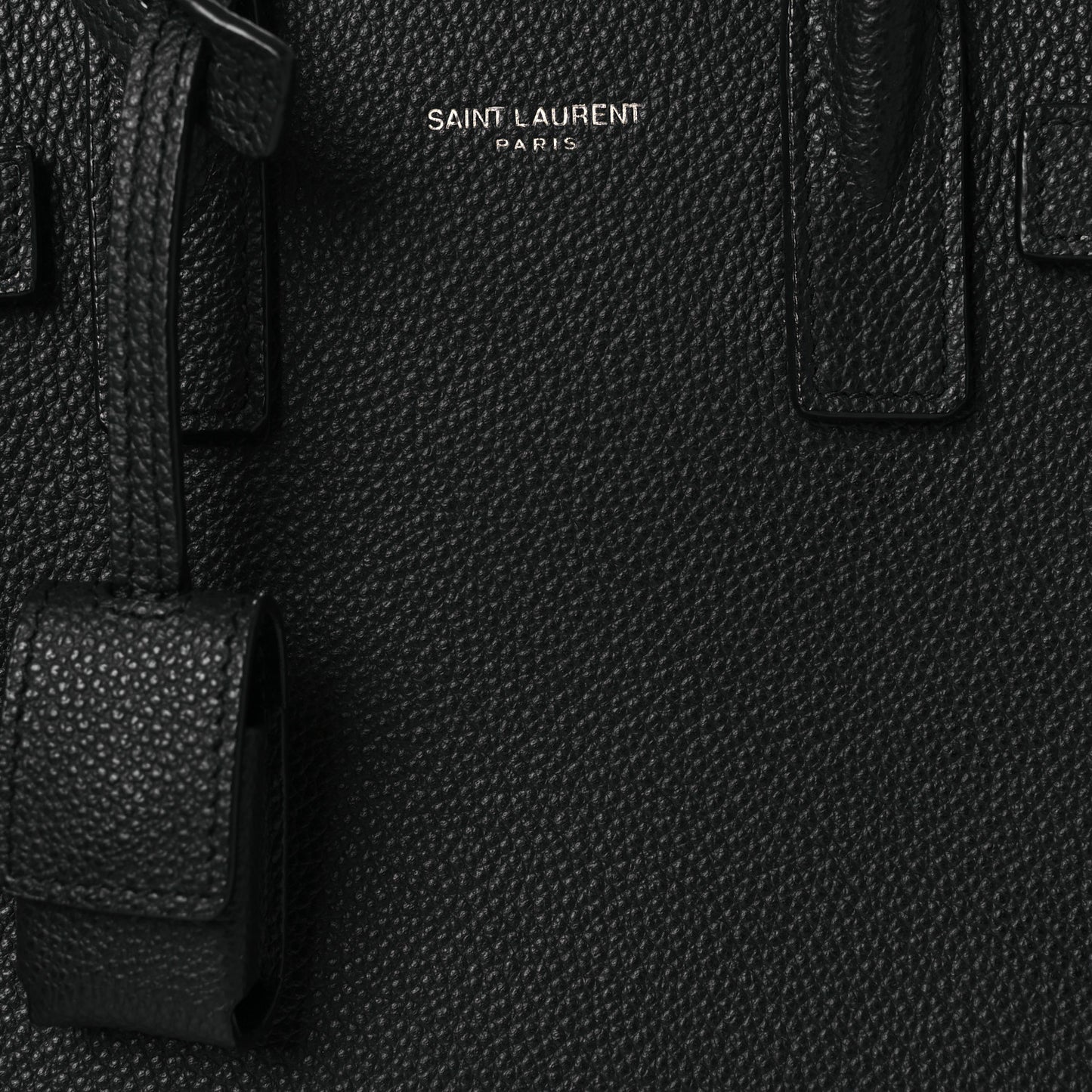 Grained Calfskin Nano Sac De Jour Black
