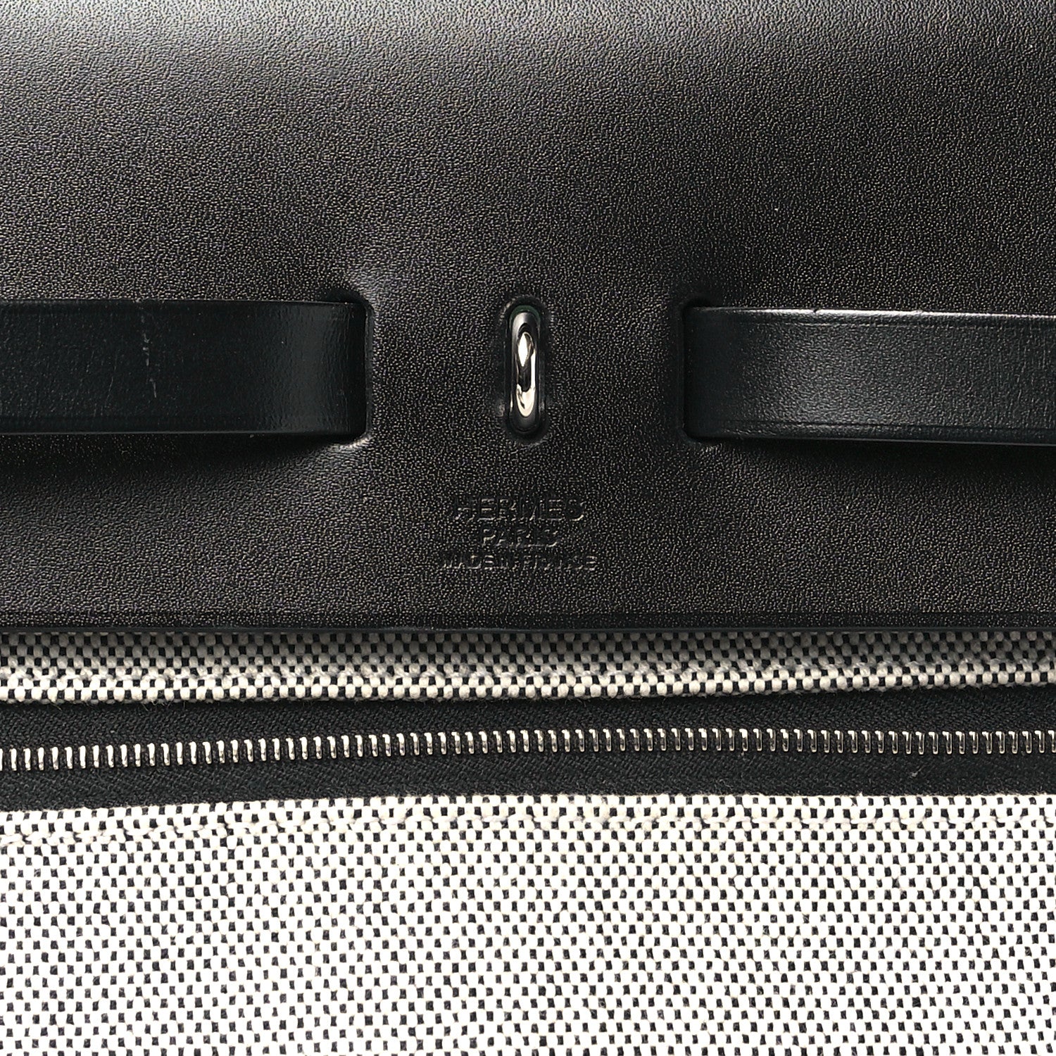 Hermes Toile H Berline Vache Hunter Herbag Zip 39 MM Black Ecru 7 of 12