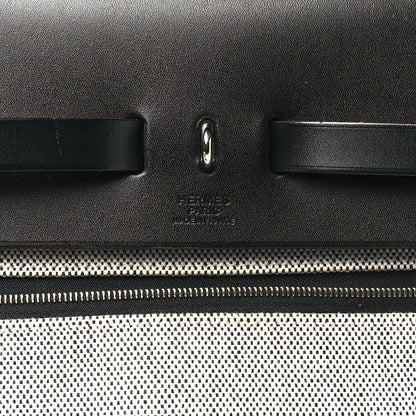 Hermes Toile H Berline Vache Hunter Herbag Zip 39 MM Black Ecru 7 of 12