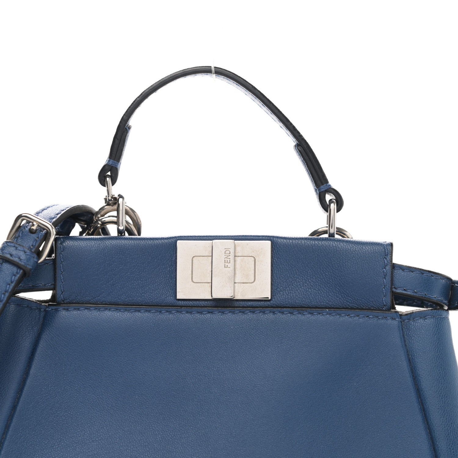 Fendi Shiny Nappa Micro Peekaboo Iconic Satchel Iris 7 of 11