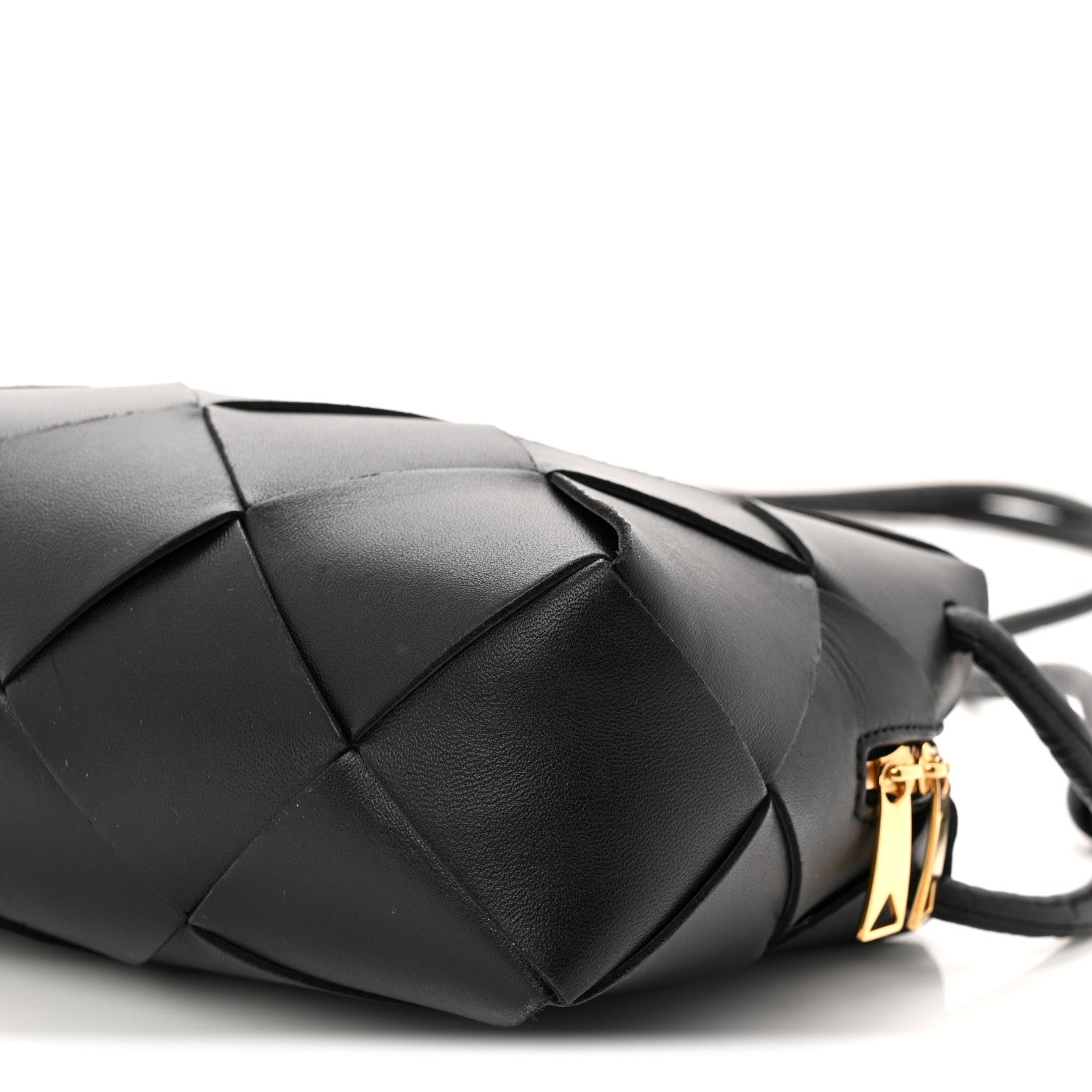 Bottega Veneta Lambskin Maxi Intrecciato Small Cassette Camera Bag Black 8 of 8