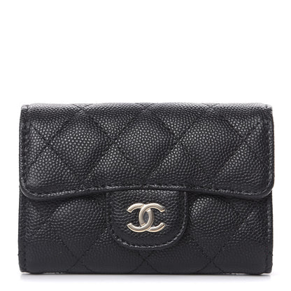 Chanel Caviar Quilted Classic 4 Key Holder Wallet Black 1 of 9