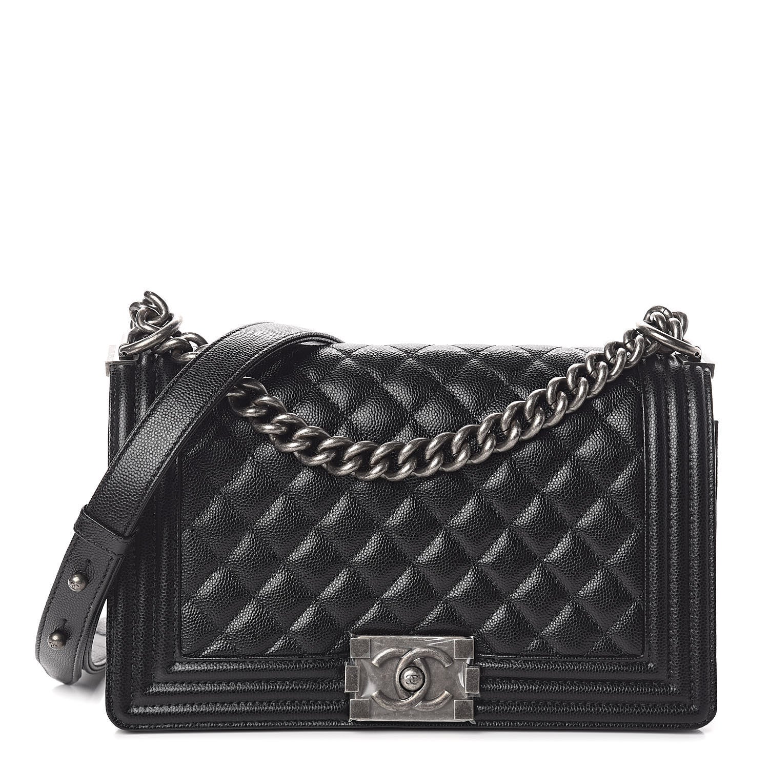 Chanel Caviar Quilted Medium Boy Flap Black 1 of 10
