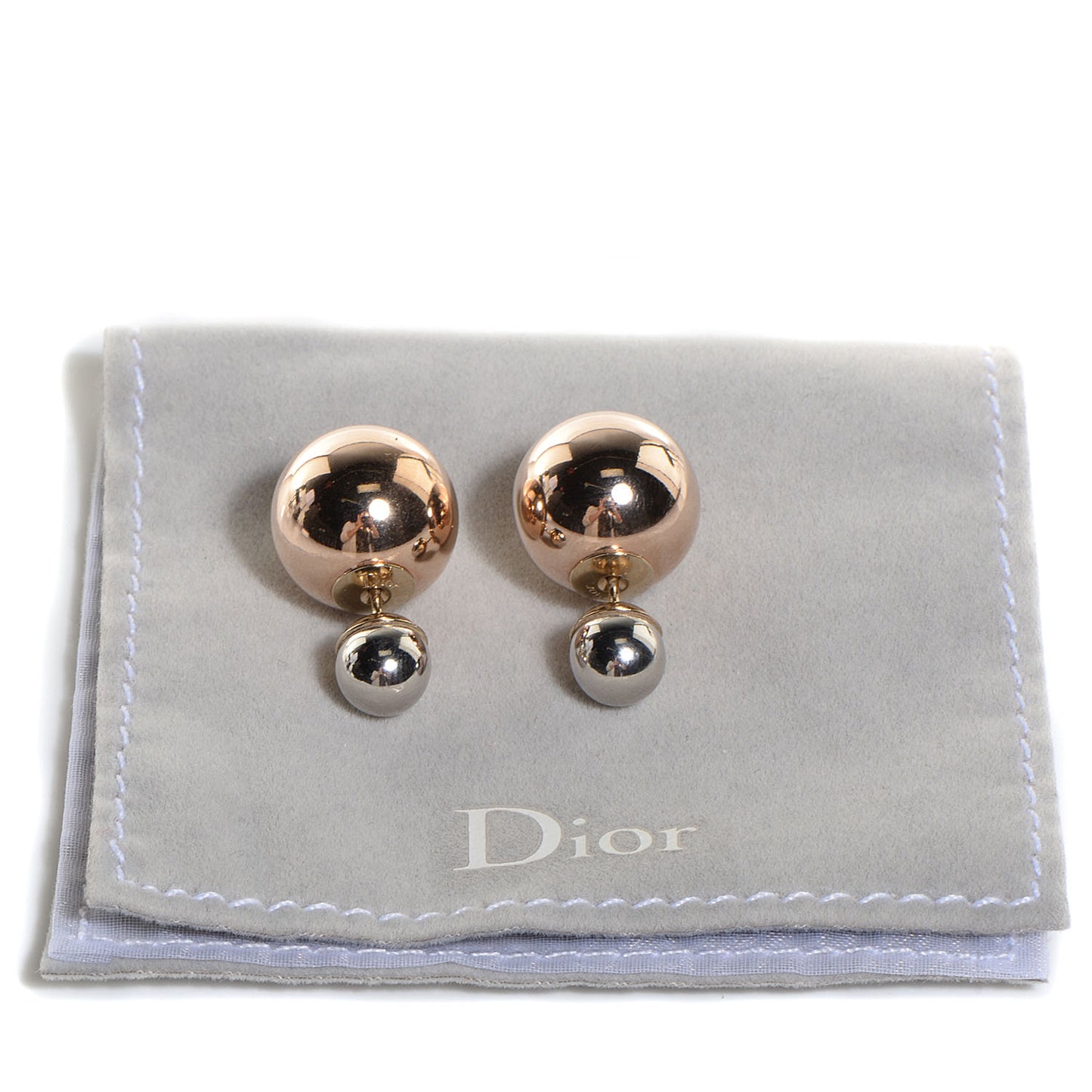 Mise En Dior Tribal Earrings Rose Gold Silver