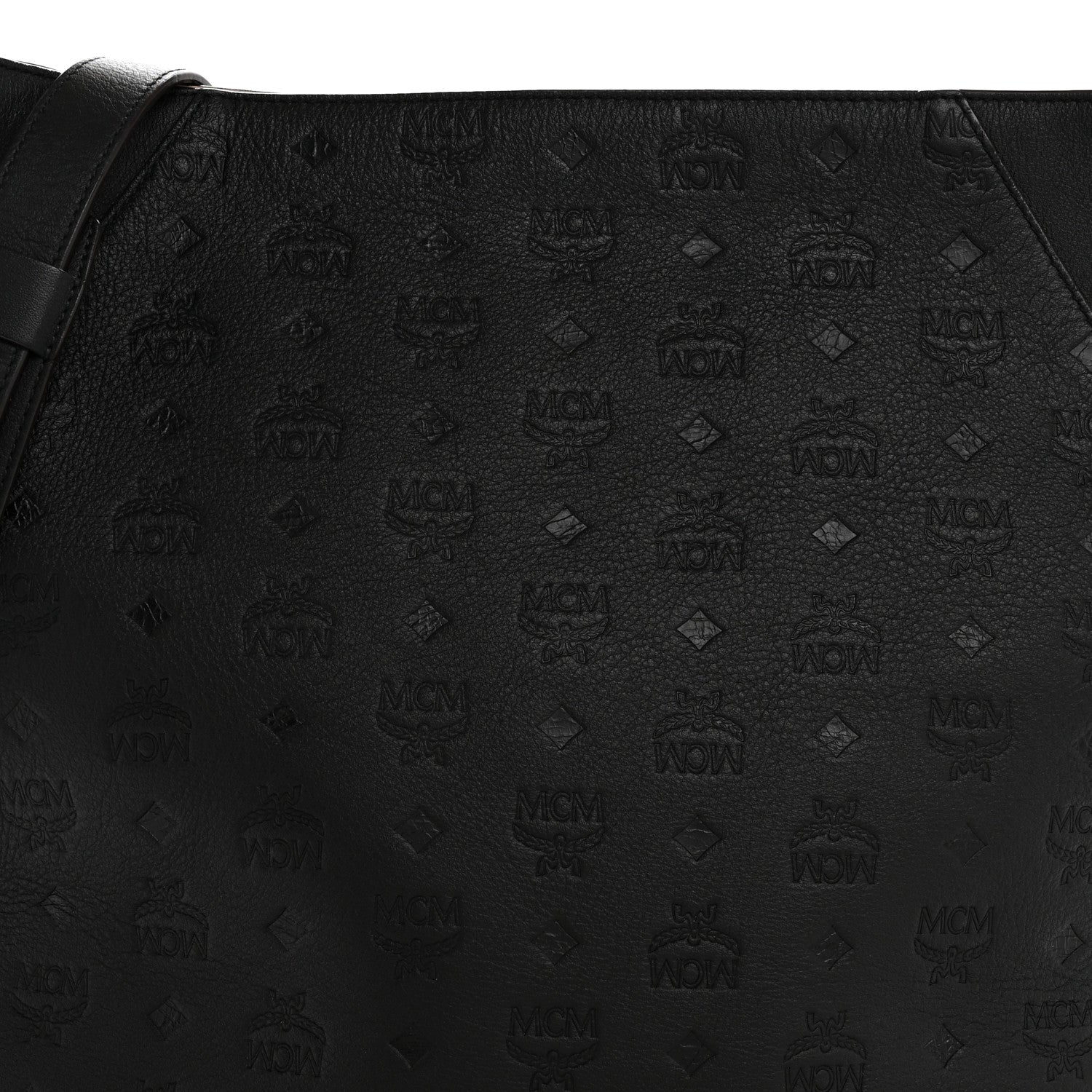 MCM Calfskin Ottomar Monogram Klara Medium Hobo Black 8 of 13