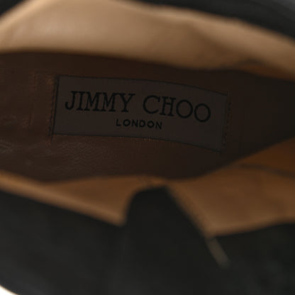 Jimmy Choo Lambskin Biker Boots 38 Black 7 of 8